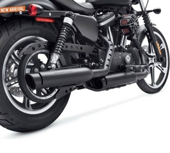 Street Cannon Slip-On Mufflers - Sportster Shorty Dual BLACK